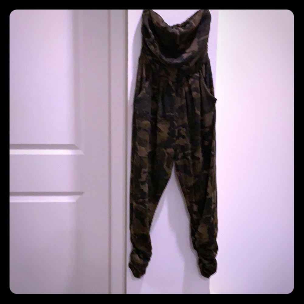 Camo  strapless jumpsuit
